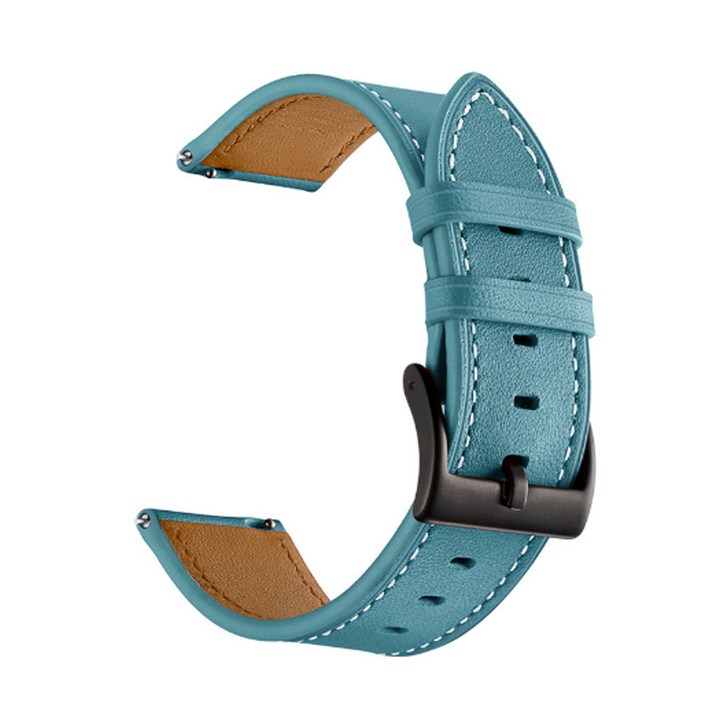 바오토드 갤럭시워치3 호환 가죽 스티치 패션 시계줄 스트랩 밴드 줄 41MM 45MM, 민트