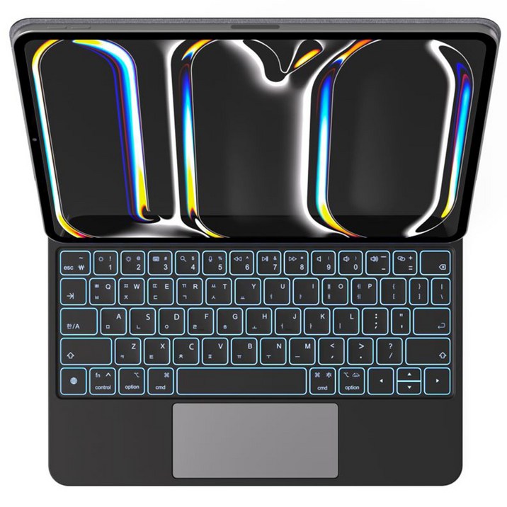 룩씨 아이패드 무선 블루투스 마그네틱 매직 키보드, 블랙, 1개