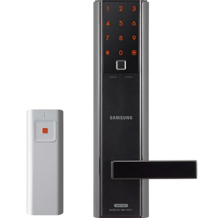 삼성SDS 손잡이 있음 리모트 디지털 도어락 SHPH60F  리모컨 ADT400 세트