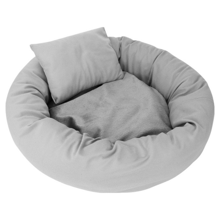 케리빙 반려동물 원형 방석, 그레이, 1개