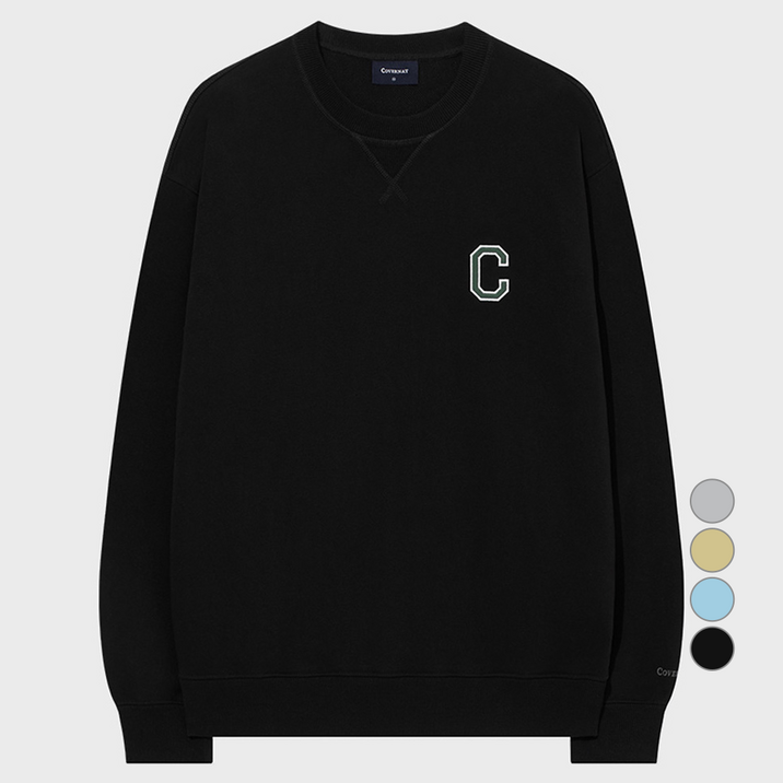 커버낫 남녀공용 C 로고 맨투맨