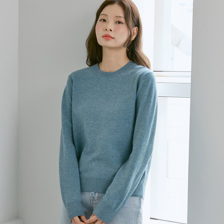 210에디트 남녀공용 라운드넥 말랑 니트 ZZ4SW070