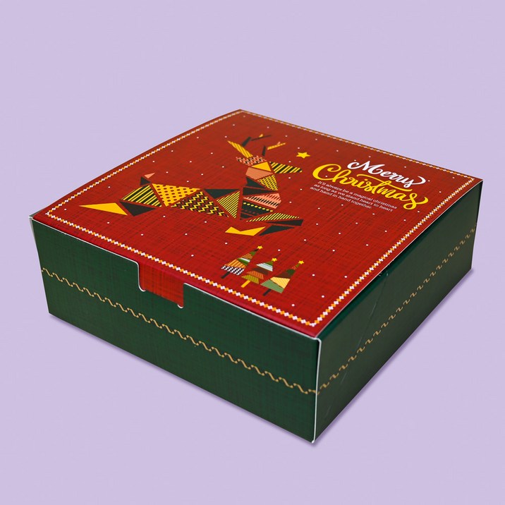 루돌프 크리스마스 원터치 선물상자 구움과자 쿠키 수건 포장박스 중 300개, 50개