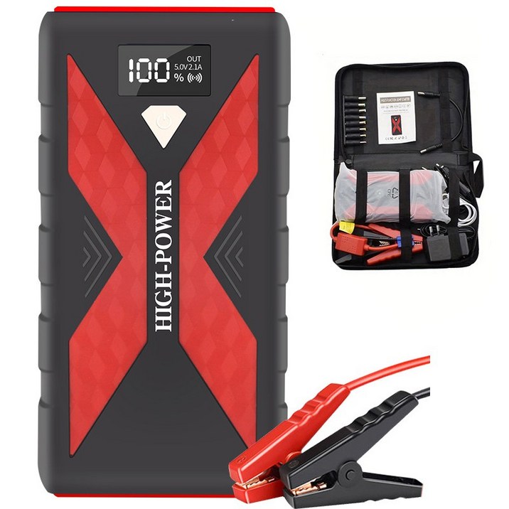 차량용 점프스타터 보조배터리+파우치백+스마트 점프 케이블