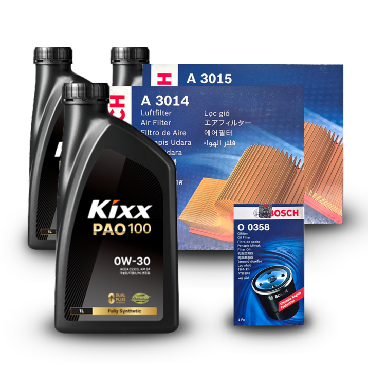 스팅어 마이스터 (CK) 3.3터보 가솔린 엔진오일세트 킥스 파오100 0W30 (PAO100) (구) 파오1