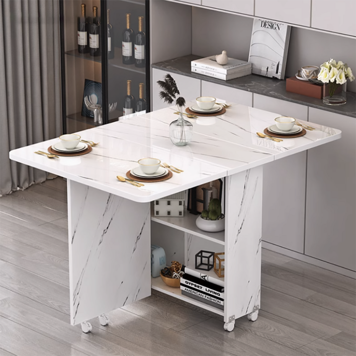 확장형 접이식 식탁 테이블 4인용 식탁 원형 2인용 카페 원목 직사각형 타원형