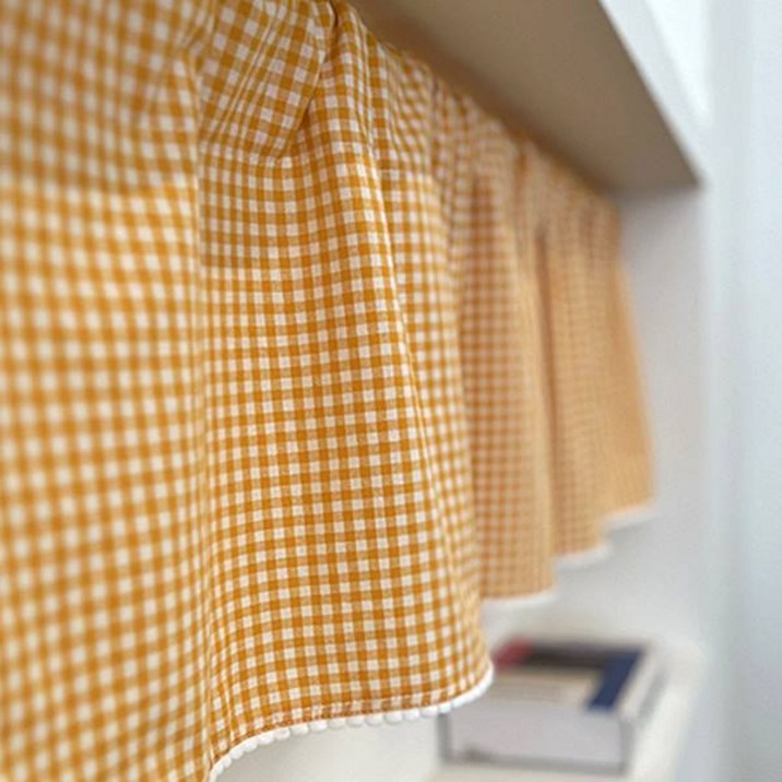 방울체크 바란스커튼 (2color) 주방커튼 미니가리개