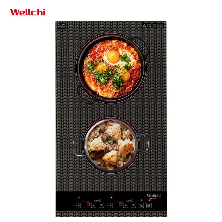 웰치 KR 210TC - 웰치 하이라이트 2구 매립형 빌트인 쿡탑, KR-210TC, 빌트인