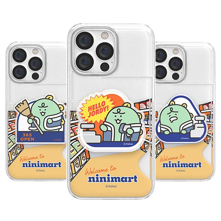 카카오 죠르디 마트 에폭시톡 반투명 카드 하드 케이스 아이폰 11 프로 맥스