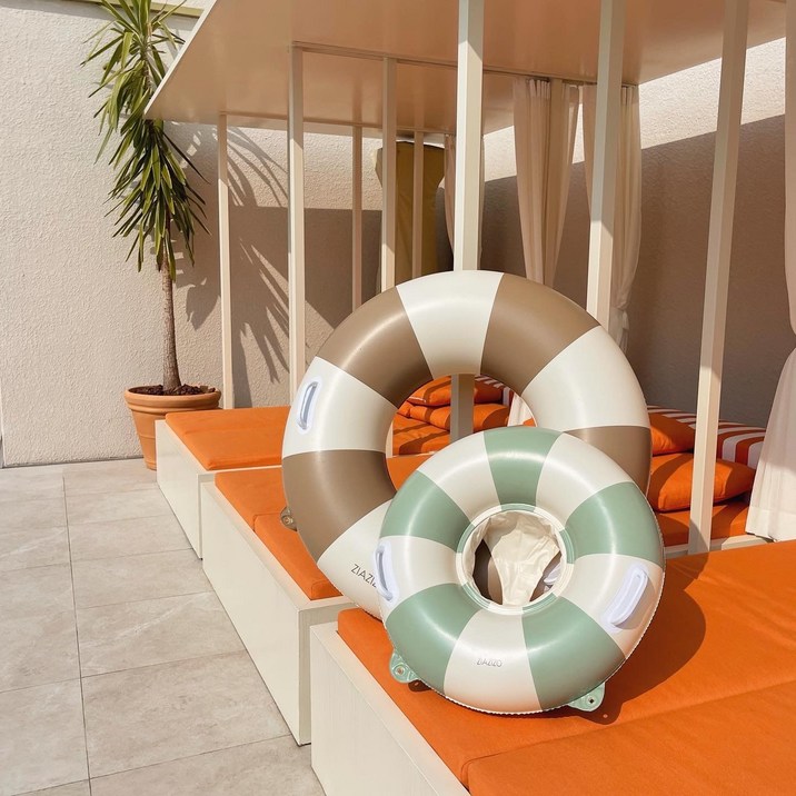 지아지조 스윔링 어린이 유아 성인 보행기튜브 물놀이 튜브, 키즈(링형)민트, 1개