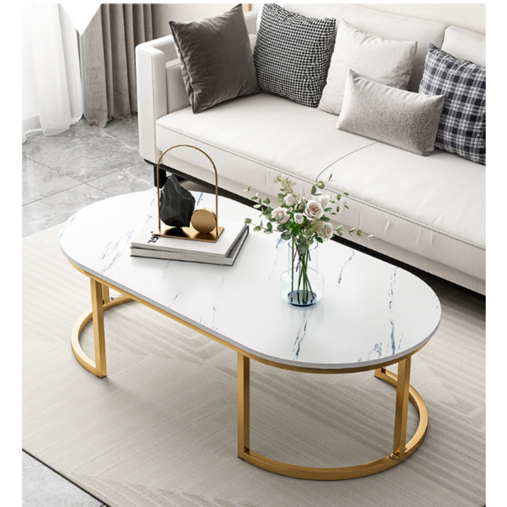 대리석거실테이블 소파테이블 좌식테이블 1000X500X450 좌식 커피 테이블, 흰색 (100x50x45cm)