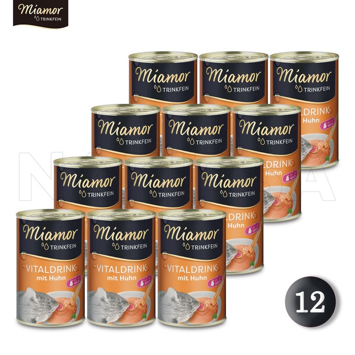 미아모아 바이탈 드링크 치킨 135ml X 12개 고양이 수분보충캔(수분98%), 12개, 치킨