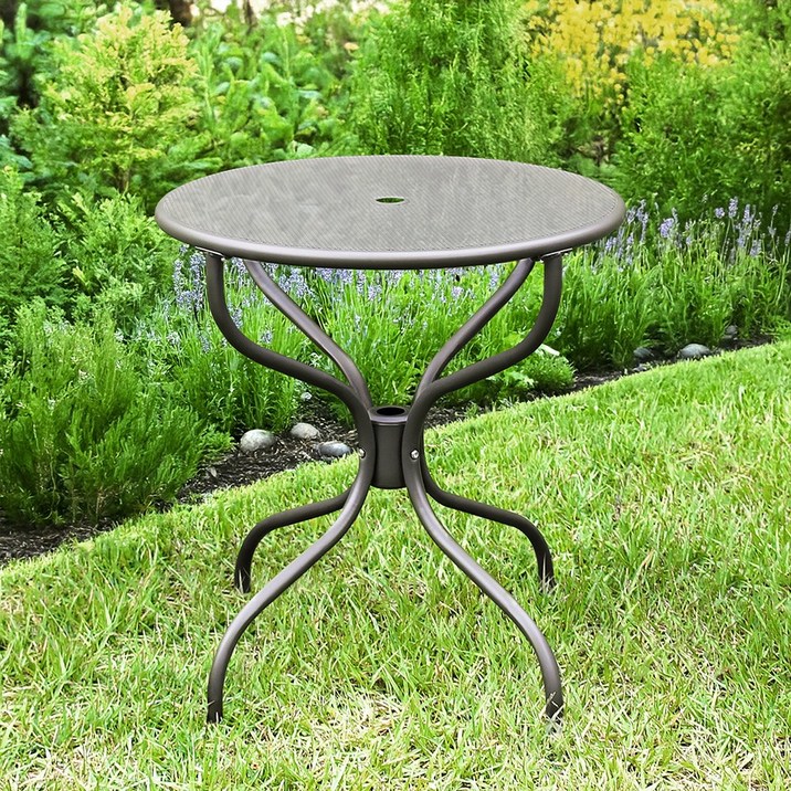 스틸망 650 야외 테이블 카페 커피숍 테라스 인테리어 철재 정원 원형 업소 매장, 그레이