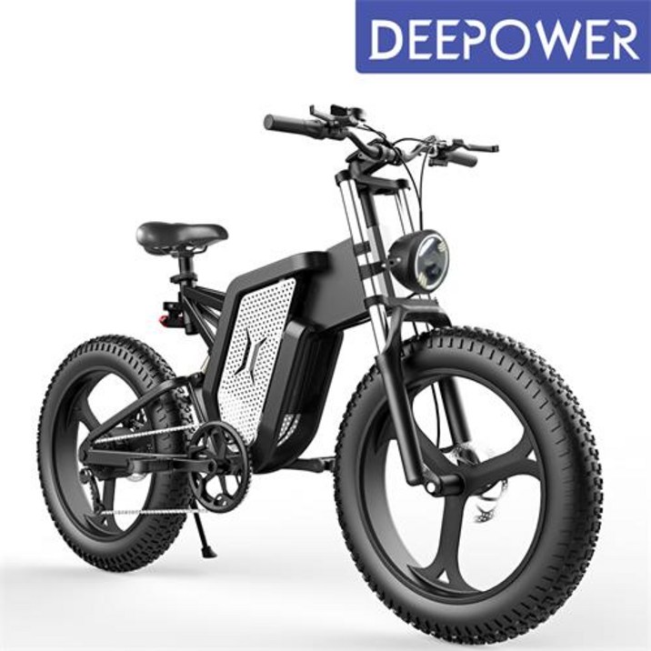 2022년 DEEPOWER 2000W 48V 25Ah 최신형 전기자전거 MTB 산악 자전거 20인치 팻바이크