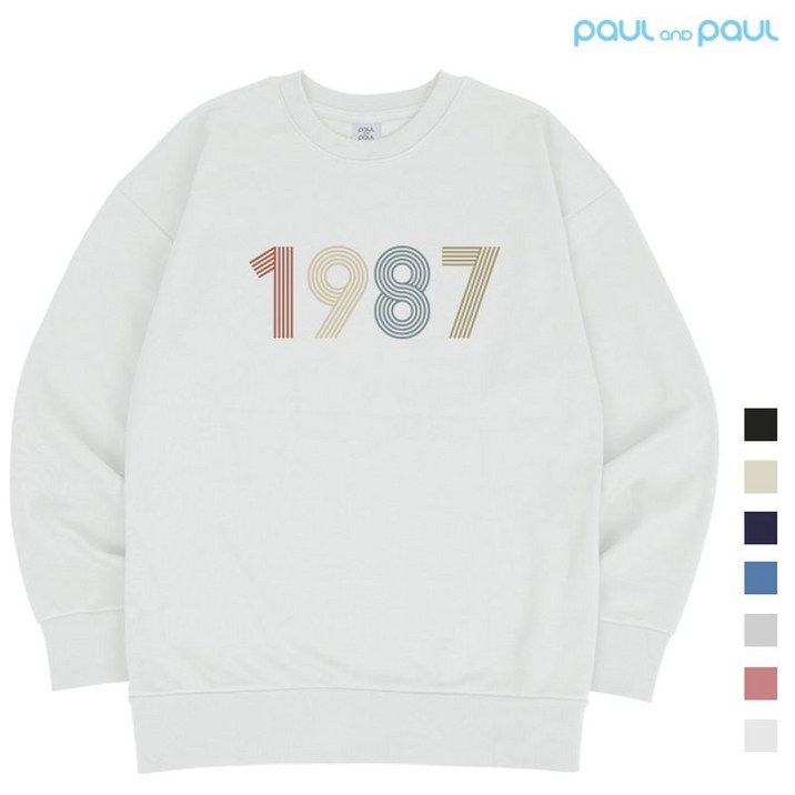 폴앤폴 폴앤폴  1987 남여공용 맨투맨