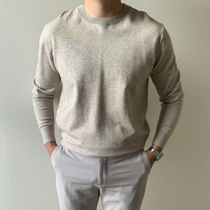 부드러운  캐시미어 스판 남자니트