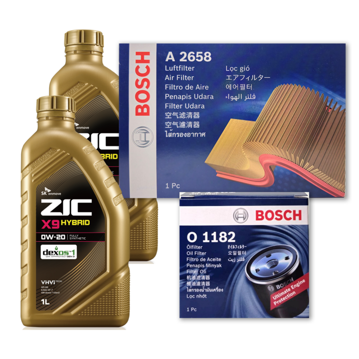 더 뉴 그랜저 하이브리드 (IG) 2.4 가솔린 엔진오일세트 ZIC X9 HYBRID 0W20