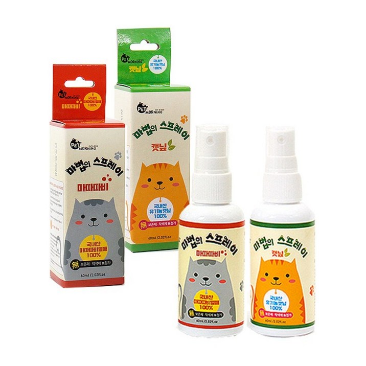 펫모닝 마법의 스프레이(캣닢,마따따비)고양이장난감 2종택1