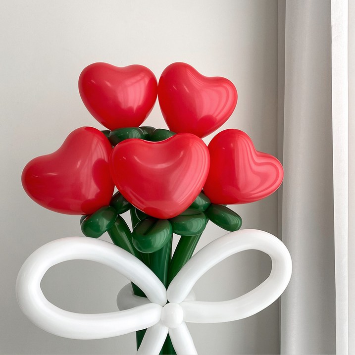 파티아일랜드 DIY 하트 풍선 꽃다발 요술풍선 만들기