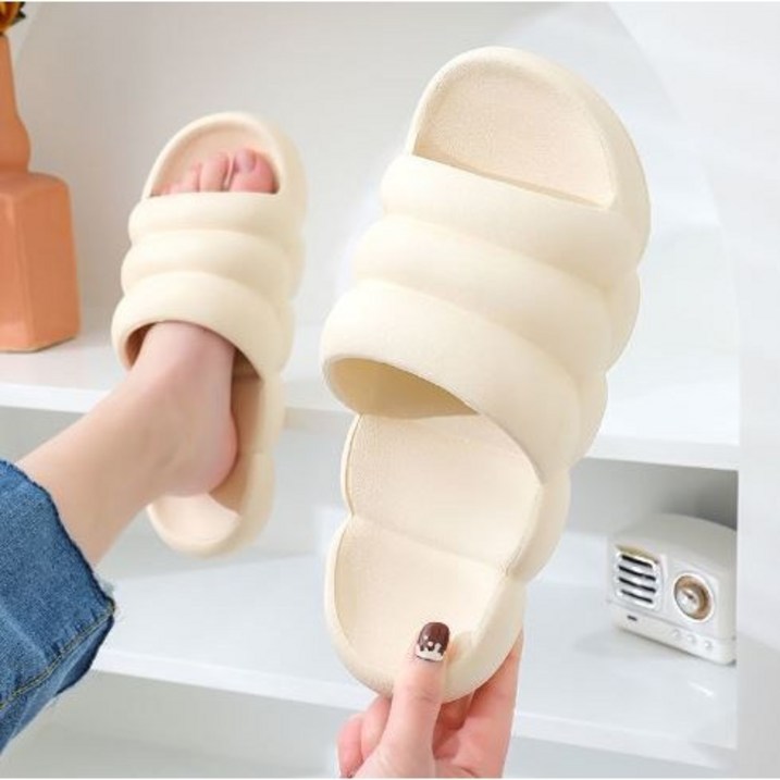 힐링스팟 마카롱 뚱카롱 구름 무소음 거실 슬리퍼 층간소음방지 푹신한 임산부 산후조리원 실내화
