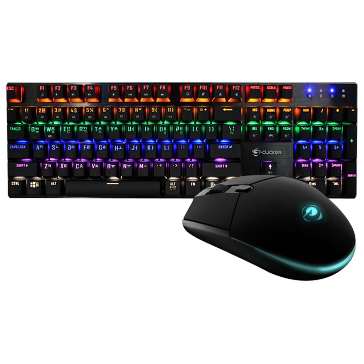 지클릭커 기계식 키보드 마우스 세트 청축, GMK510X Special, 혼합색상, 일반형 지클릭커 기계식 키보드 마우스 세트 청축, GMK510X Special, 혼합색상, 일반형