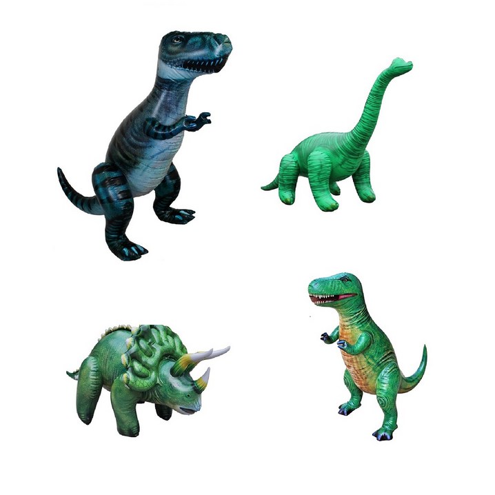 공룡기 대형 튜브 공룡풍선 4종 세트, 자이언트티라노, T-Rex, 트리케라, 브라키오, 1세트
