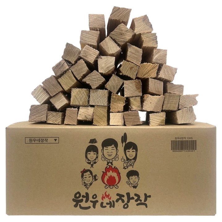 원우네장작 캠핑용 참나무, 10kg, 1개