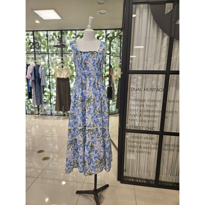 듀엘 DEWE 플라워 패턴 민소매 원피스 L252PSE055NC일산