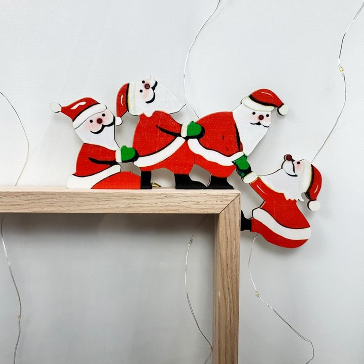 크리스마스 문틀 데코보드 산타 펭귄 눈사람 트리 모서리 장식문틀장식, 산타할아버지