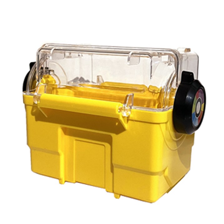 HK.sell 가오레 박스 가방 파우치 디스크보관함, 1개, 옐로우 본체