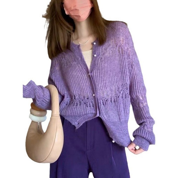 상큼발랄 보라 가디건 상큼발랄 보라 가디건