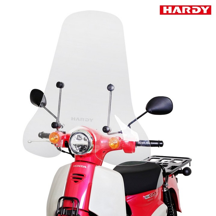 하디 혼다 슈퍼커브110 2021년2025년 튜닝 롱 클리어 윈드스크린, 1개