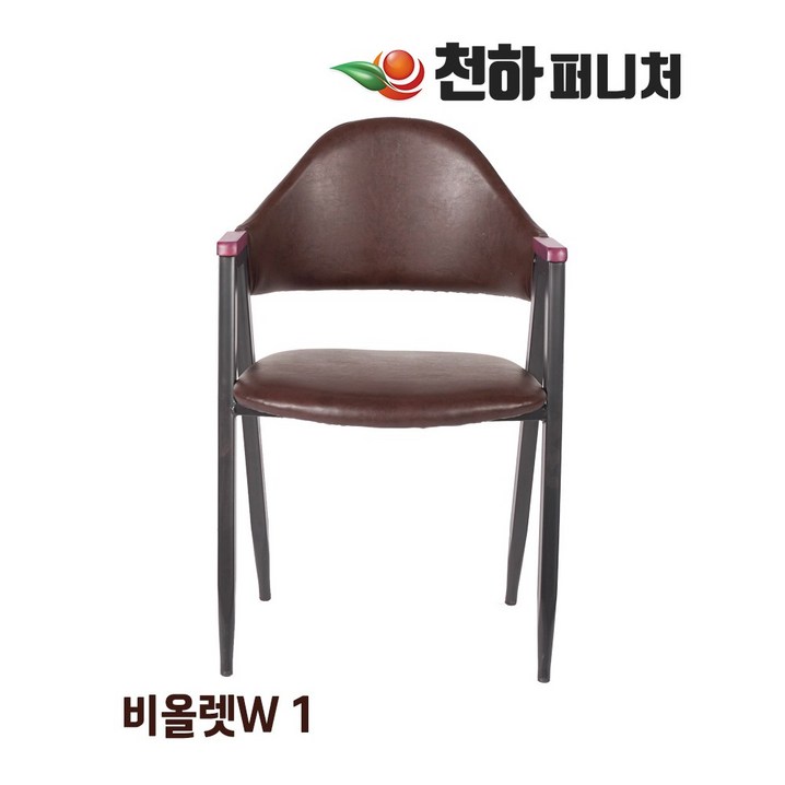 천하퍼니처 비올렛 우드 철제 식탁의자460X460, 브라운, 1개 천하퍼니처 비올렛 우드 철제 식탁의자460X460, 브라운, 1개