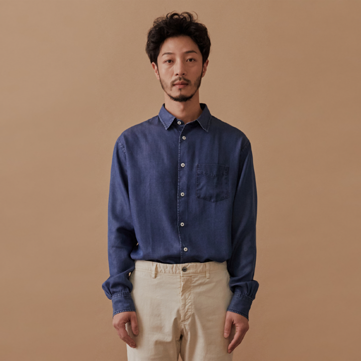 RAUM 남성용 워싱 캐주얼 셔츠