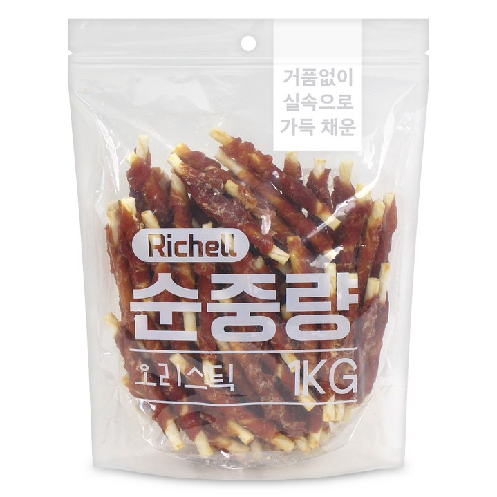리첼 순중량 강아지간식 1kg