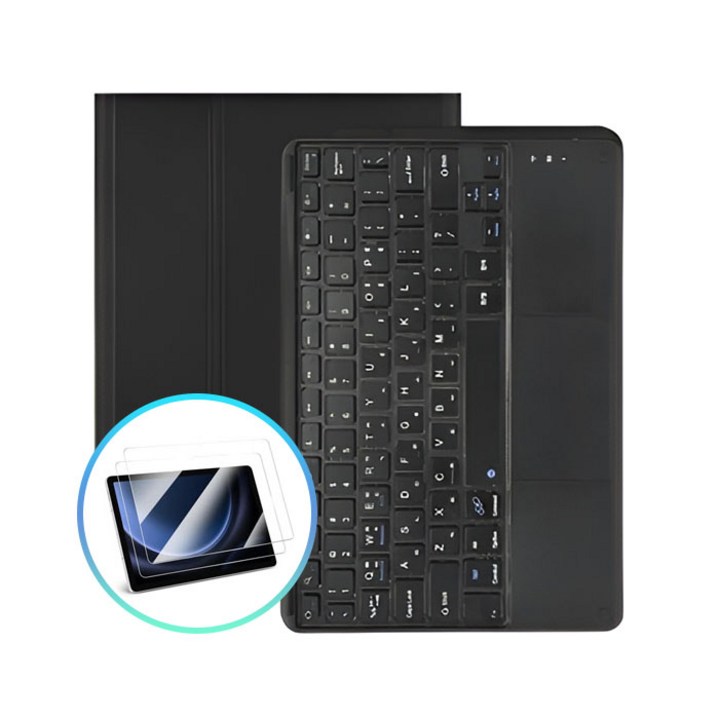 갤럭시탭A7 10.4 파스텔 터치패드 키보드 케이스+액정 보호필름 2매