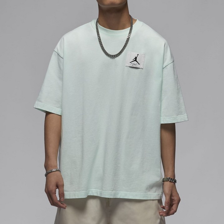 나이키 조던 플라이트 에센셜 남성 오버핏 숏슬리브 반팔티셔츠 민트색