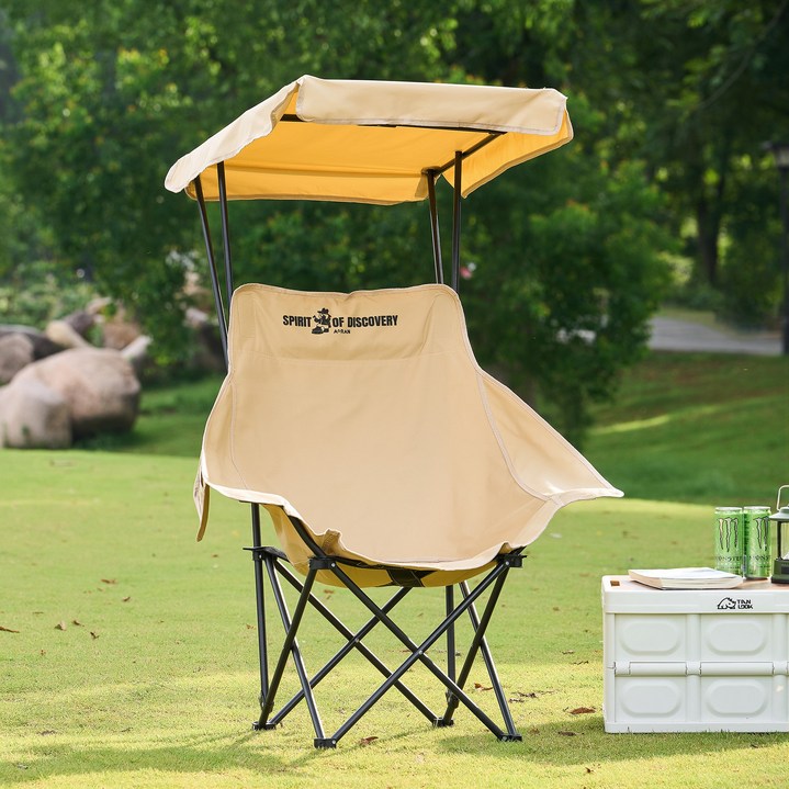 AORAN 캠핑 의자 접이식 타프 자외선 차단 휴대용, 1개, 카키