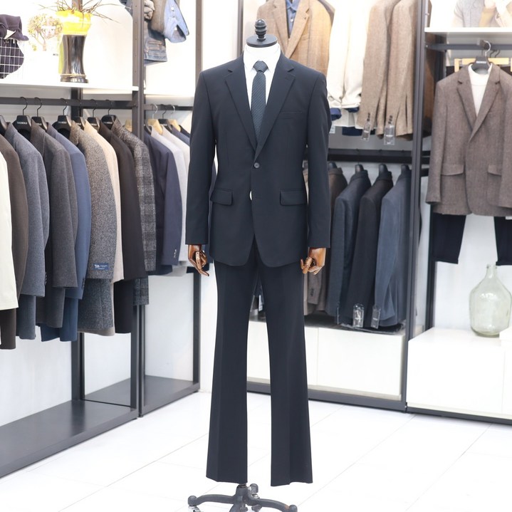 세정트레몰로 블랙 솔리드 가을겨울 정장 세트 TGBGB3F33821106