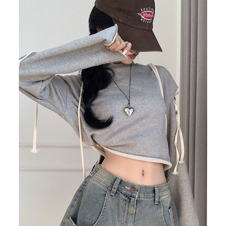 소매 리본 맨투맨