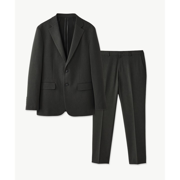 [STCO] 남성 경량 통기성 스트레치 트윌 허리밴딩 여름셋업 릴렉스핏 카키