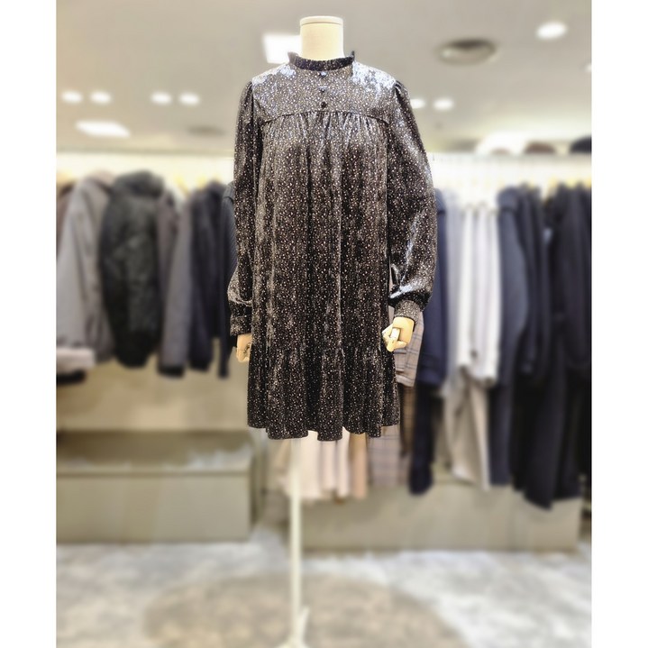 플라스틱아일랜드 벨벳 원피스 PP4WO161