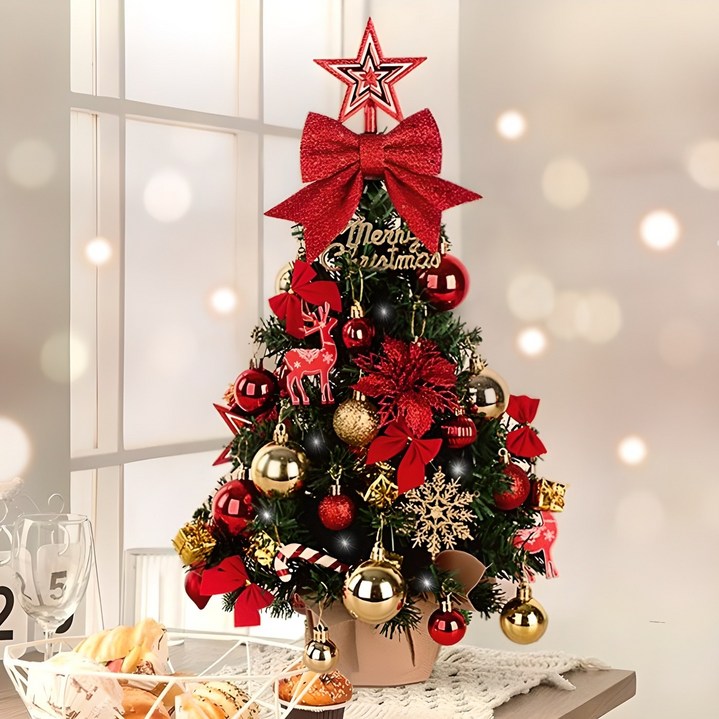 투데이리빙 24종 풀세트 LED 크리스마스 트리  장식 오너먼트  미니 전구 데코 장식품 만들기 이벤트 소품