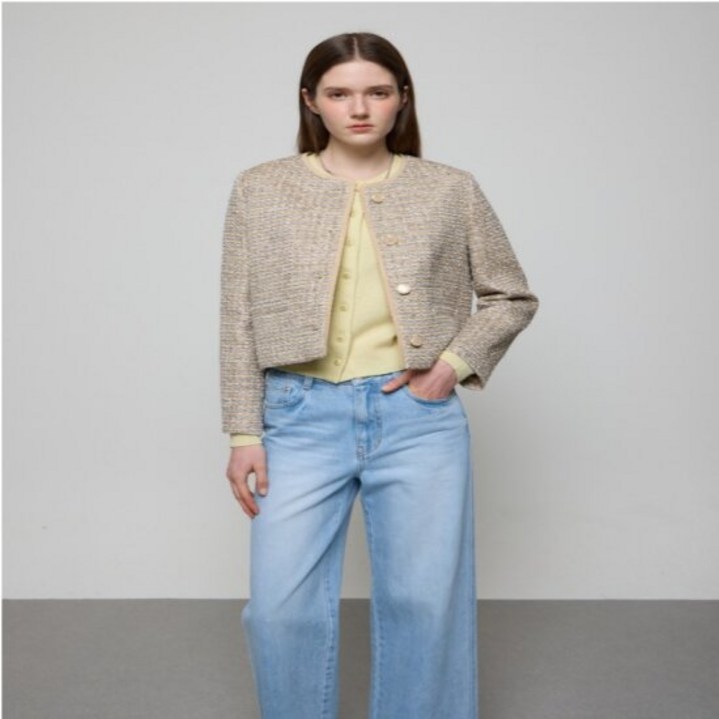 듀엘 메탈 트위드 자켓 (D251MSF007) 654641