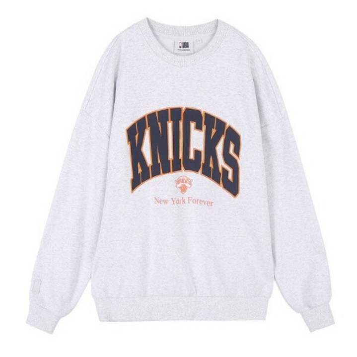 NYK KNICKS 레터 아치로고 맨투맨 (멜란지그레이)