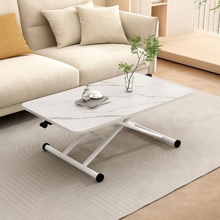 거실 접이식 테이블 리프트업 테이블 카페 1200600, 대리석 색깔