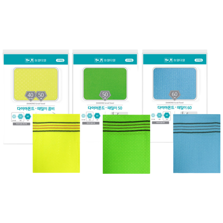 송월타월 다이아몬드 때밀이 (10매)