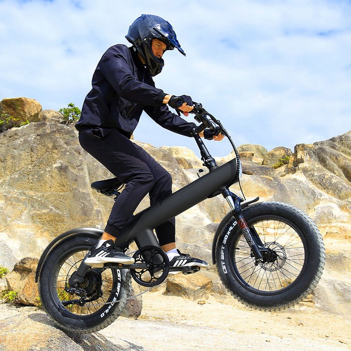 전기자전거 MTB,전기산악자전거 400W 모터 세 가지 모드 48v 12.75AH 알루미늄 합금 소재, 블랙, 알루미늄