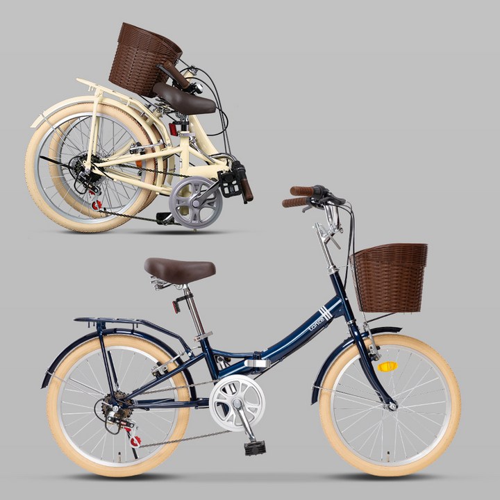 로드바이크 랑스 20 접이식 미니벨로 자전거 20인치 바구니자전거 폴딩