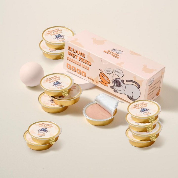 이루앙 고양이습식사료 구강건강 캔 30g, 12개, 닭+오리, 30g, 12개